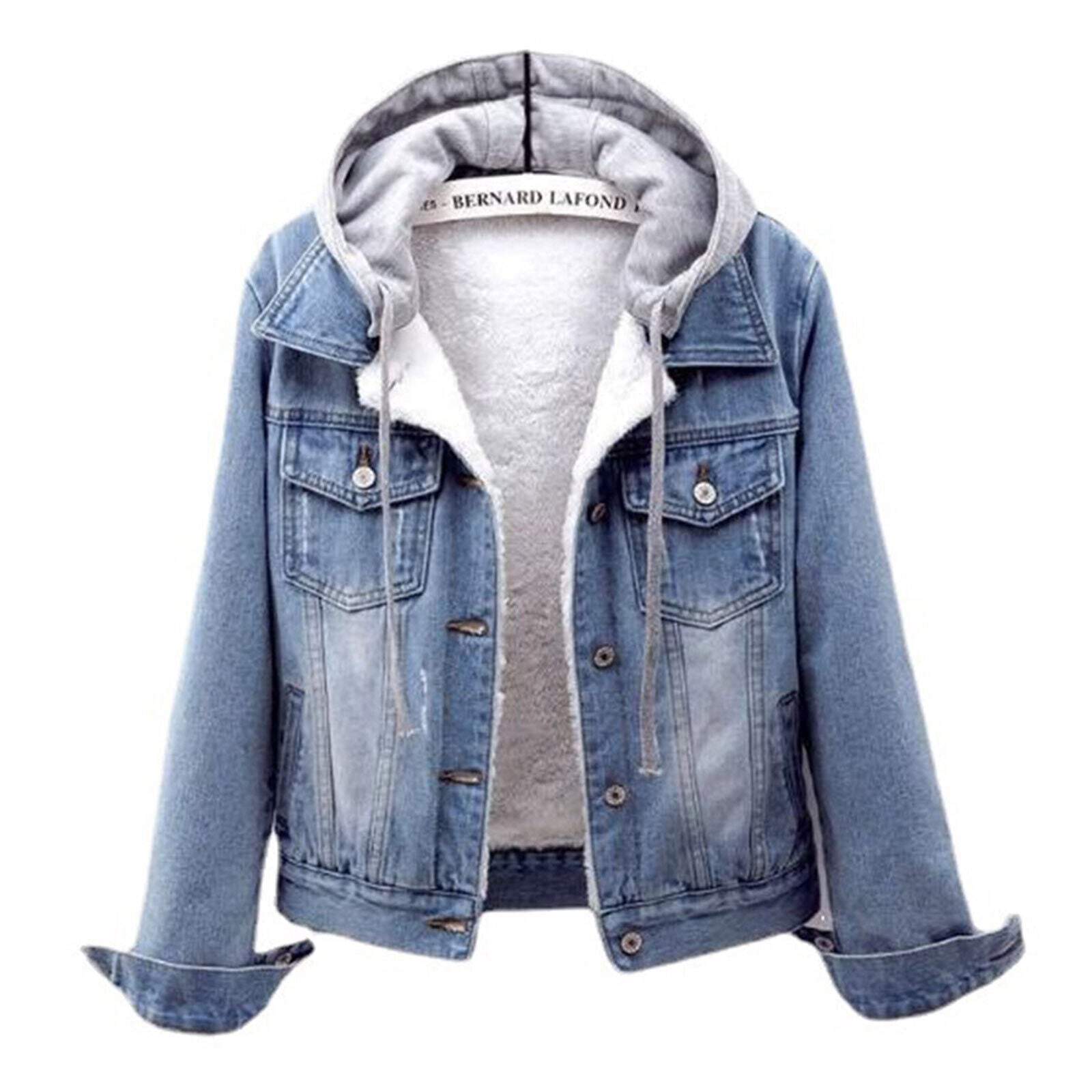 Kaschmir-Jeansjacke mit Kapuze – Noa